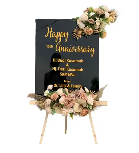 Papan Bunga Akrilik Jajar Tunggal