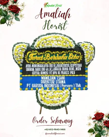 Papan Bunga Duka Jajar Tunggal